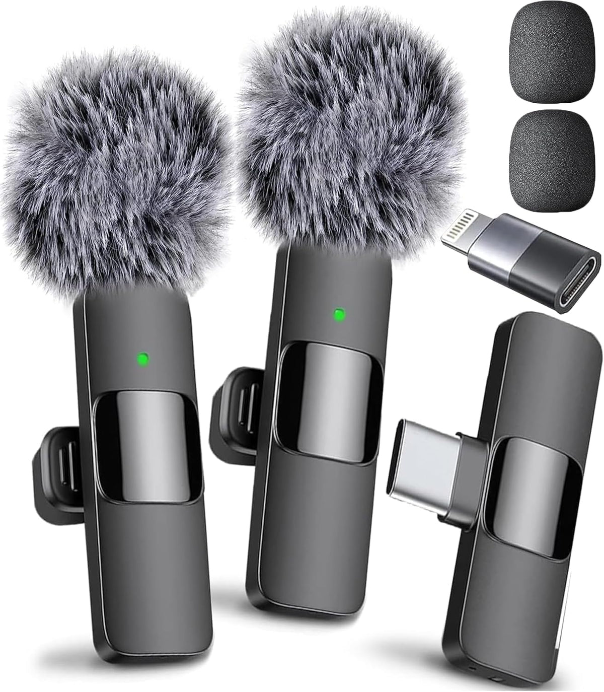 Latest Model – #1 Microphone for iPhone & Android, Wireless Mini Microphone, Clear Voice, Noise Cancelling, Lavalier Mic for ,YouTube & Interviews