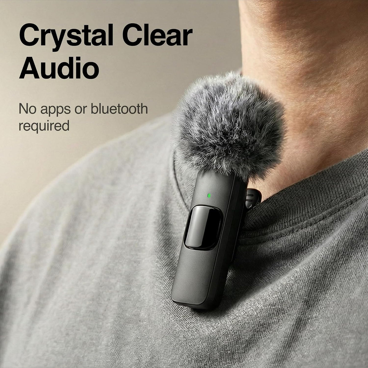 Latest Model – #1 Microphone for iPhone & Android, Wireless Mini Microphone, Clear Voice, Noise Cancelling, Lavalier Mic for ,YouTube & Interviews