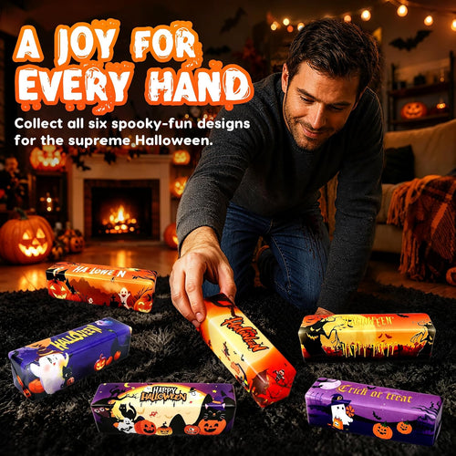 6-Pack Halloween Butter Squishy Toys, Super Soft Slow-Rising Sensory Fidget Squeeze Set, Spooky Ghost Novelty Stress Relief Toys for Kids, Teens & Adults, Trick-or-Treat Party Favors, Classroom Prizes & Holiday Gifts
