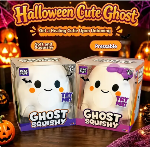 Halloween Ghost Squishy Toy, Cute Boy & Girl Character Variations, Satisfying Slow-Rise Sensory Fidget Squeeze Toy, Spooky Season Desk Buddy, Halloween Basket Stuffer, Non-Candy Trick-or-Treat Surprise, Party Favor & Cute Gift Idea, 1 Piece
