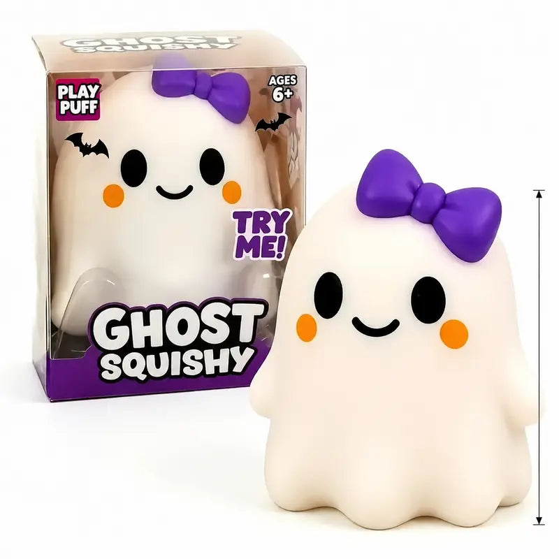 Halloween Ghost Squishy Toy, Cute Boy & Girl Character Variations, Satisfying Slow-Rise Sensory Fidget Squeeze Toy, Spooky Season Desk Buddy, Halloween Basket Stuffer, Non-Candy Trick-or-Treat Surprise, Party Favor & Cute Gift Idea, 1 Piece