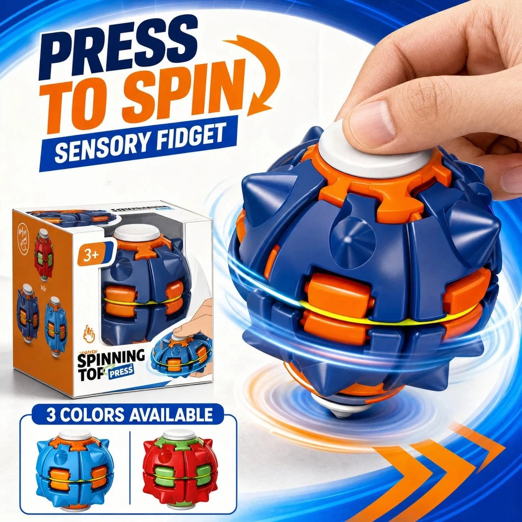 HelixCore Gyro Ball Fidget Spinner – Mesmerizing 3D Spiral Motion Sensory Hand Toy, Smooth Rotating Desk Spinner, Portable Focus Fidget & Satisfying Gift for Teens and Adults